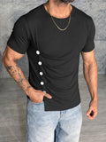 Modern Tailored Button Detail T-Shirt