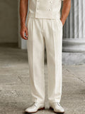 Smart Casual Double Breasted Suit Shirt Pants Set
