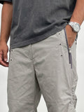 Versatile Cotton Drawstring Cargo Shorts with Zip Pockets