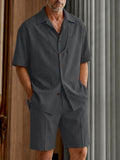 Casual Summer Fake Two-Piece Shirt Set