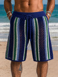 Casual Resort Knit Braided Shorts
