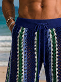 Casual Resort Knit Braided Shorts