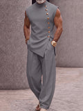 Modern Tailoring Refined Button Design Matching Set