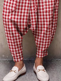 Casual Plaid Drop Crotch Harem Pants