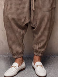 Casual Plaid Drop Crotch Joggers