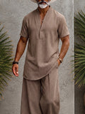Classic Relaxed Fit Plaid Matching Set