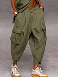 Casual Camouflage Print Cargo Harem Pants