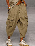 Casual Camouflage Print Cargo Harem Pants