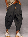 Casual Camouflage Print Cargo Harem Pants