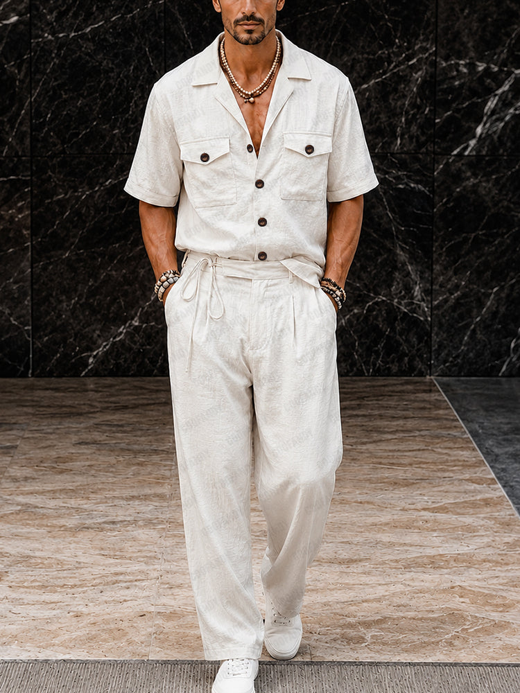 Men's Clean Aesthetic 100% Cotton Matching Set | Minimalist Style ...