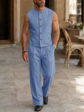 Effortless Urban Casual Vest and Pants Set