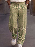 Smart Casual Plaid Pattern Suit Pants