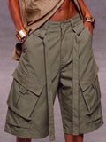 Utility Multi-Pocket Techwear Cargo Shorts