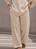 Minimalist 100% Cotton Batwing Sleeve Top and Pants Set
