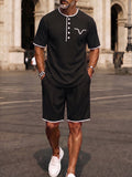 Summer Essential Contrast Trim Matching Set
