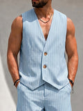 Smart Casual Pinstripe Loose Fit Matching Sets