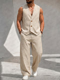 Smart Casual Pinstripe Loose Fit Matching Sets