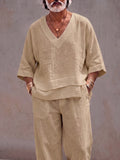 Minimalism Comfy Loose Cotton Matching Set