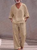 Minimalism Comfy Loose Cotton Matching Set