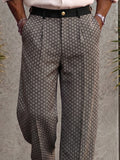 Smart Casual Geometric Print Suit Pants
