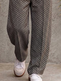 Smart Casual Geometric Print Suit Pants