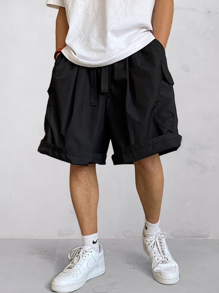 Stylish Cargo Shorts - Loose Fit | 100% Polyester | Elastic Waist