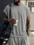 Casual Loose Tank Top and Lantern Pants Set