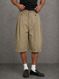 Summer Relaxed Fit 100% Cotton Knee Length Shorts