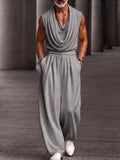 Stylish Comfort Cowl Neck Sleeveless Top Set