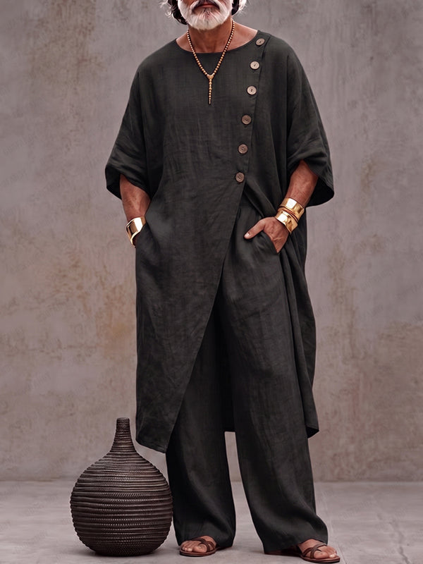 Boho Artistic Cotton Loose Fit Matching Set