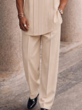 Smart Casual Pleated Front T-Shirt Pants Set