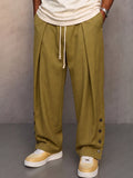 Casual Modern Wide Leg Drawstring Pants