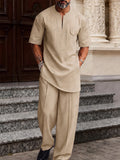 Urban Essential Chest Detail Longline Top Pants Set