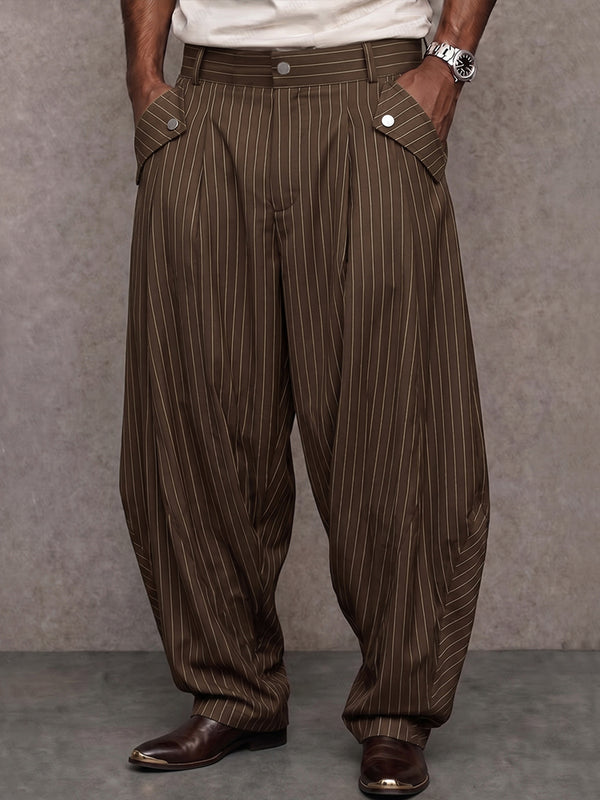 Smart Casual Pinstripe Tapered Pants