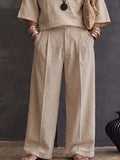 Natural Loose Fit Cotton Shirt Pants Set