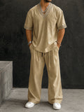 Casual Weekend Striped Detail 2-Piece Set