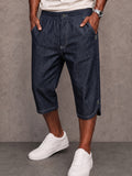 Urban Vintage Washed Denim Capri Shorts