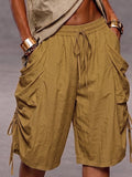 Utility Baggy Drawstring Cargo Shorts