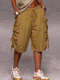 Utility Baggy Drawstring Cargo Shorts