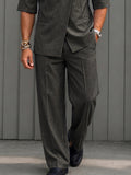 Urban Casual Short Sleeve Pinstripe Suit Set