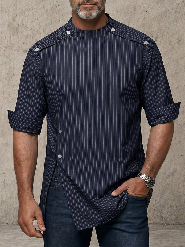 Men's Urban Pinstripe 3/4 Sleeve Pullover
