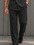 Smart Casual Double Breasted Shirt Pants Set