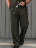 Essential Urban Casual Pinstripe Shirt and Pants Set