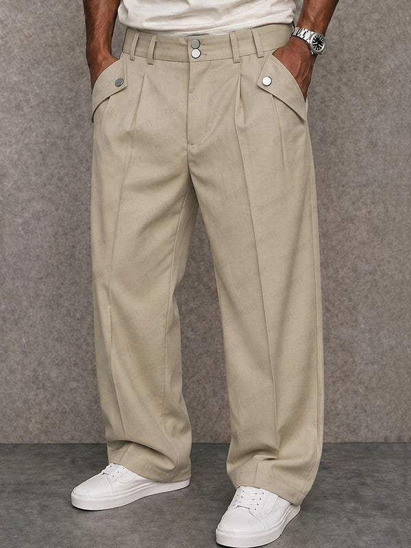 Modern Essential Button Accent Pants