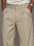 Modern Essential Button Accent Pants