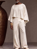 Designer Cape Sleeve Poncho Shirt Pants Set