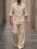 Unique Designer Button Placket Shirt Pants Set