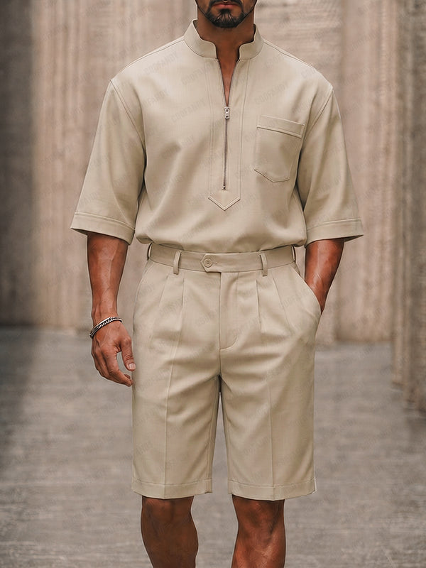 dress shirt and khaki shorts Jack & Jones Ebradley Striped Resort Short Sleeve Shirt Green S Men