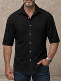 Smart Casual Half Sleeves Splicing Shirt