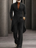 Quiet Luxury Style Long Tail Shirt Pants Set